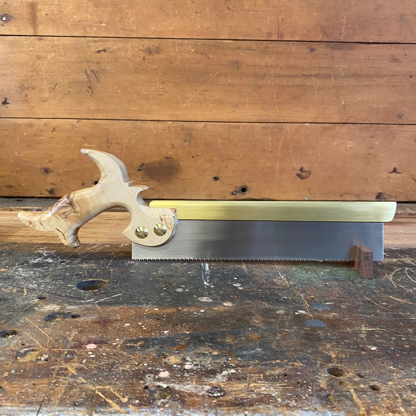 VHS201 HERITAGE SAWS Custom 10” 13PPI crosscut KENSINGTON model CARCASS SAW with MASUR BIRCH handle