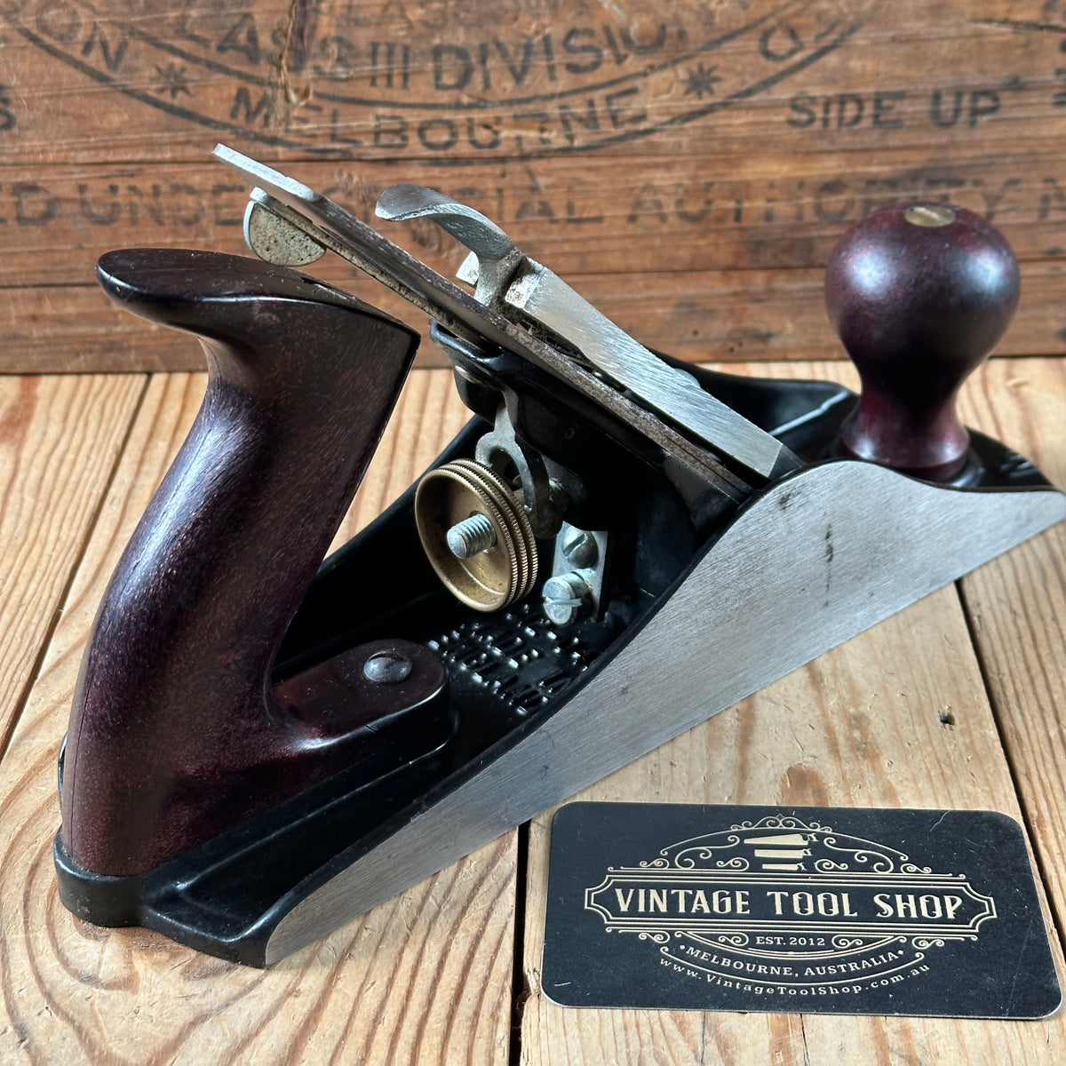 N1822 TIDY! Vintage STANLEY England No.4 1/2 smoothing PLANE