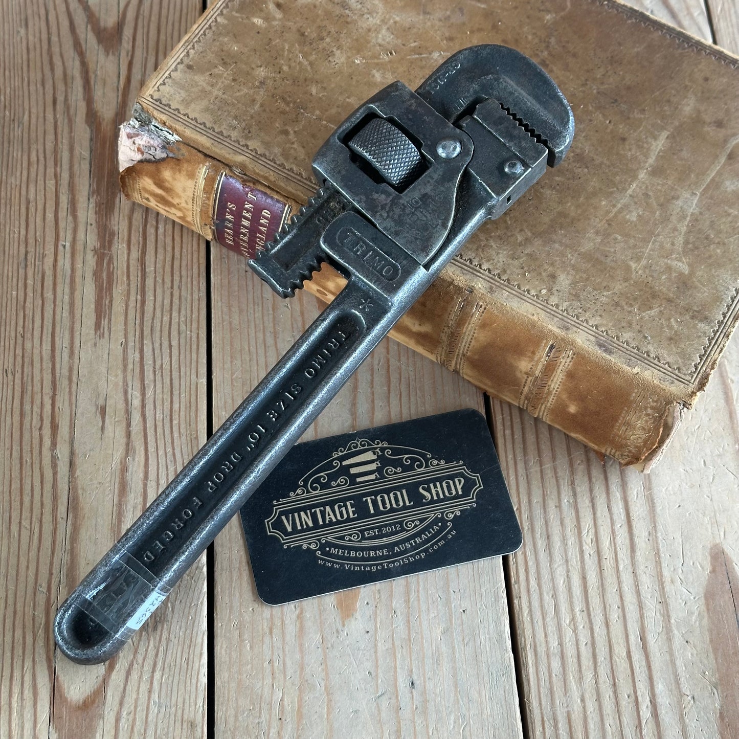 H2365 Vintage TRIMO USA adjustable 10” WRENCH