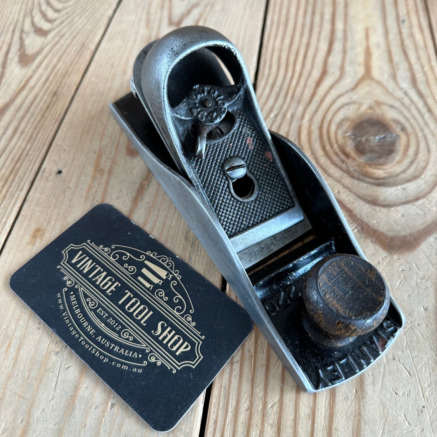 H1365 Vintage STANLEY USA 1910 No.220 BLOCK PLANE