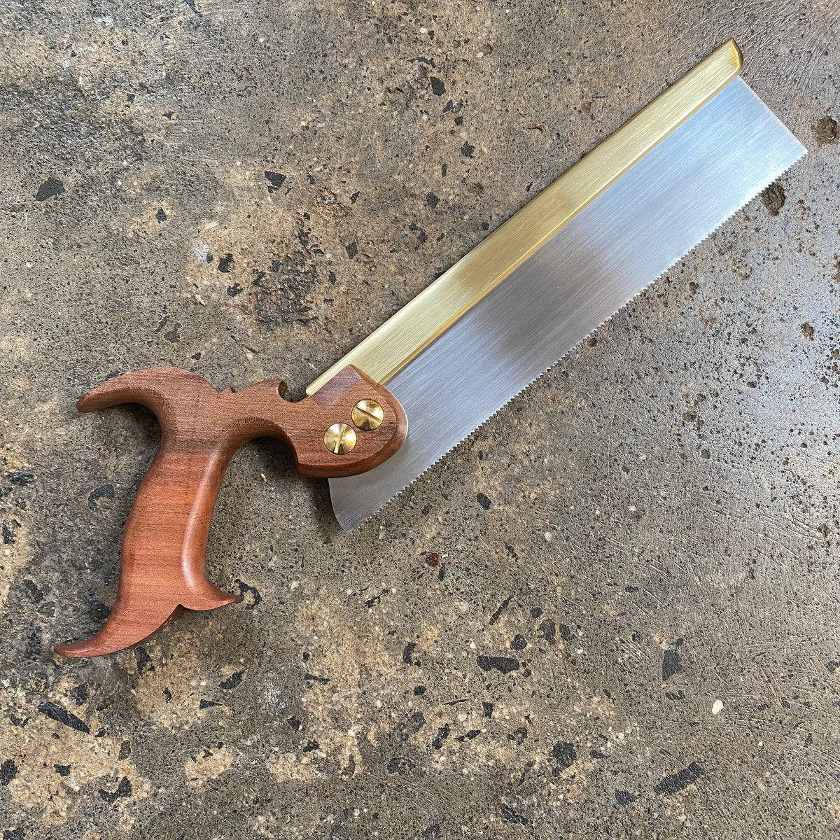 VHS12 HERITAGE SAWS Custom 10” CARLTON model 14ppi DOVETAIL SAW with SUNSET MYRTLE Handle