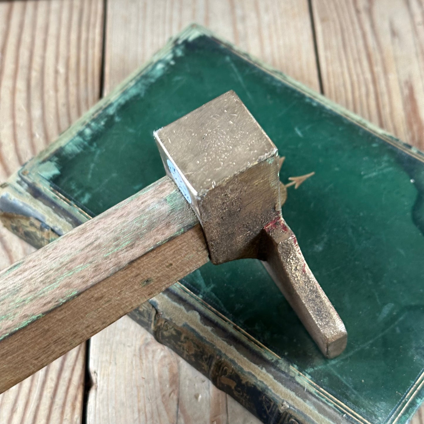 N1796 Vintage BRONZE VENEER HAMMER