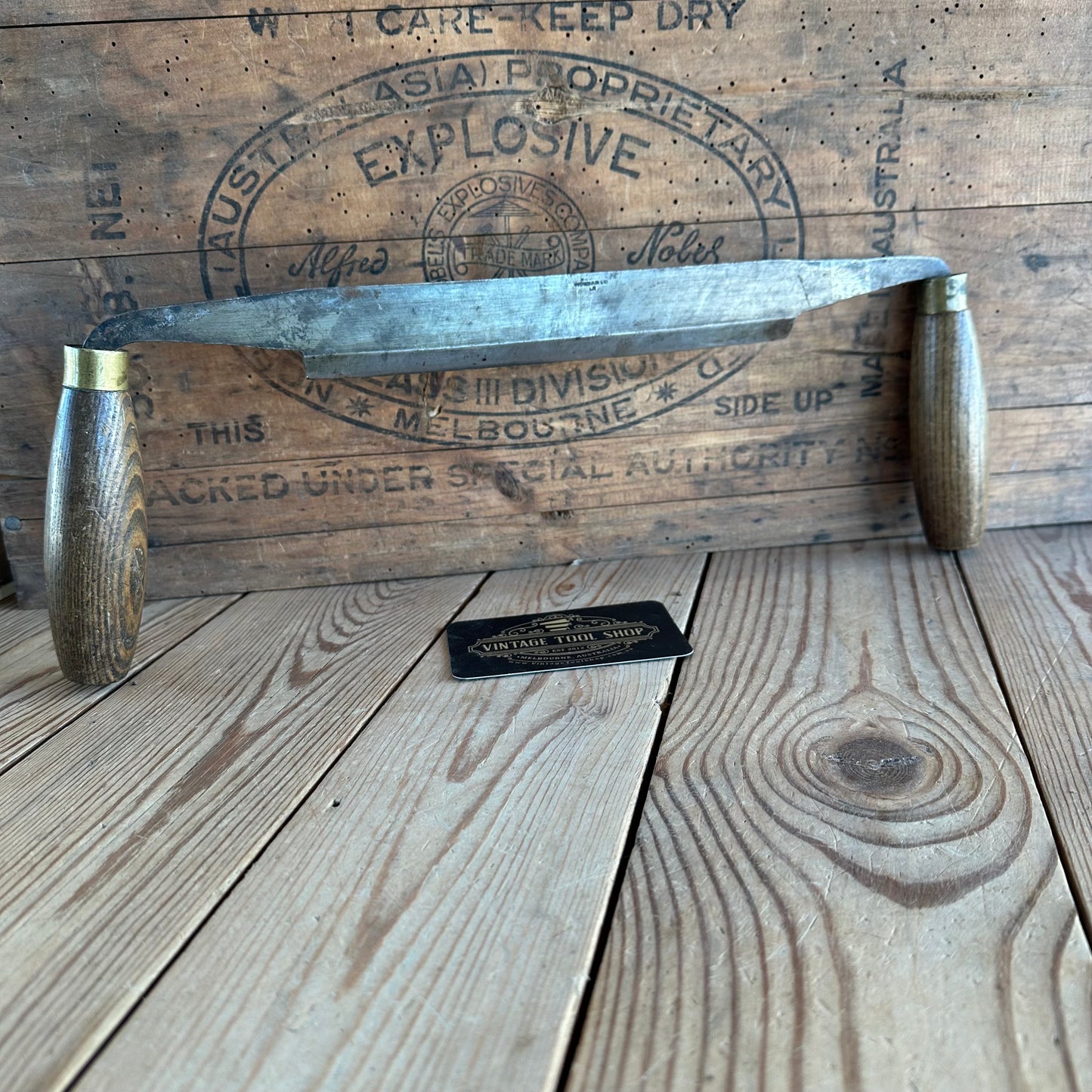 D2038 Vintage 8”MARPLES DRAWKNIFE Wood Shaving draw knife