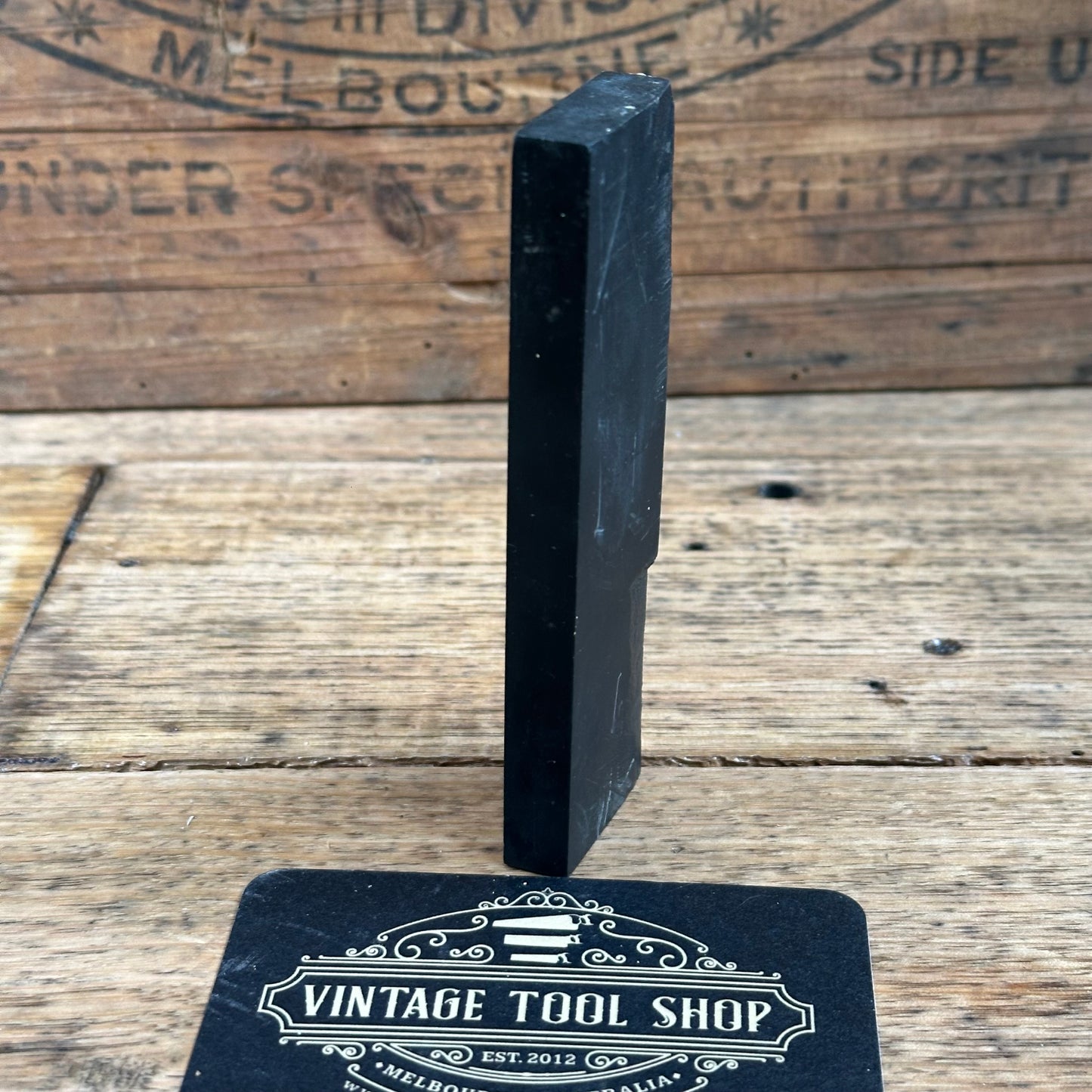 A387 Vintage Unusual Strata German mottled Thuringian SLATE Razor BARBER HONE sharpening stone waterstone