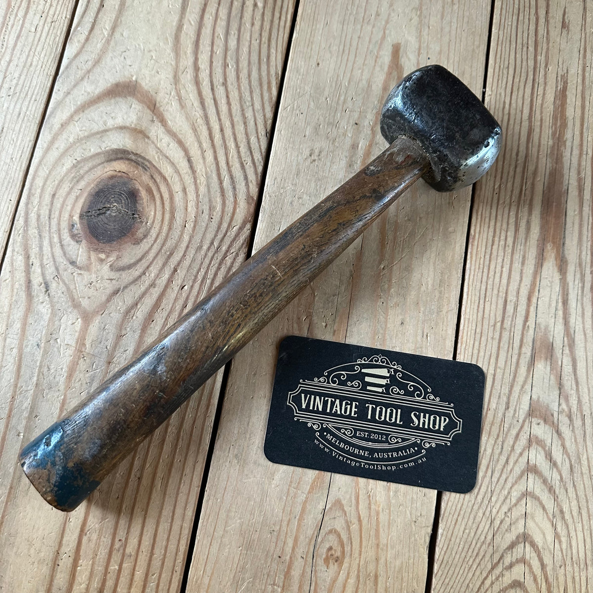 Y436 GORGEOUS! Worn Antique FRENCH Metalwork Shaping HAMMER