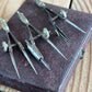 SOLD. H1954 Antique small fancy DRAFTING tools DRAWING SET in leather box & 1814 envelope-letter