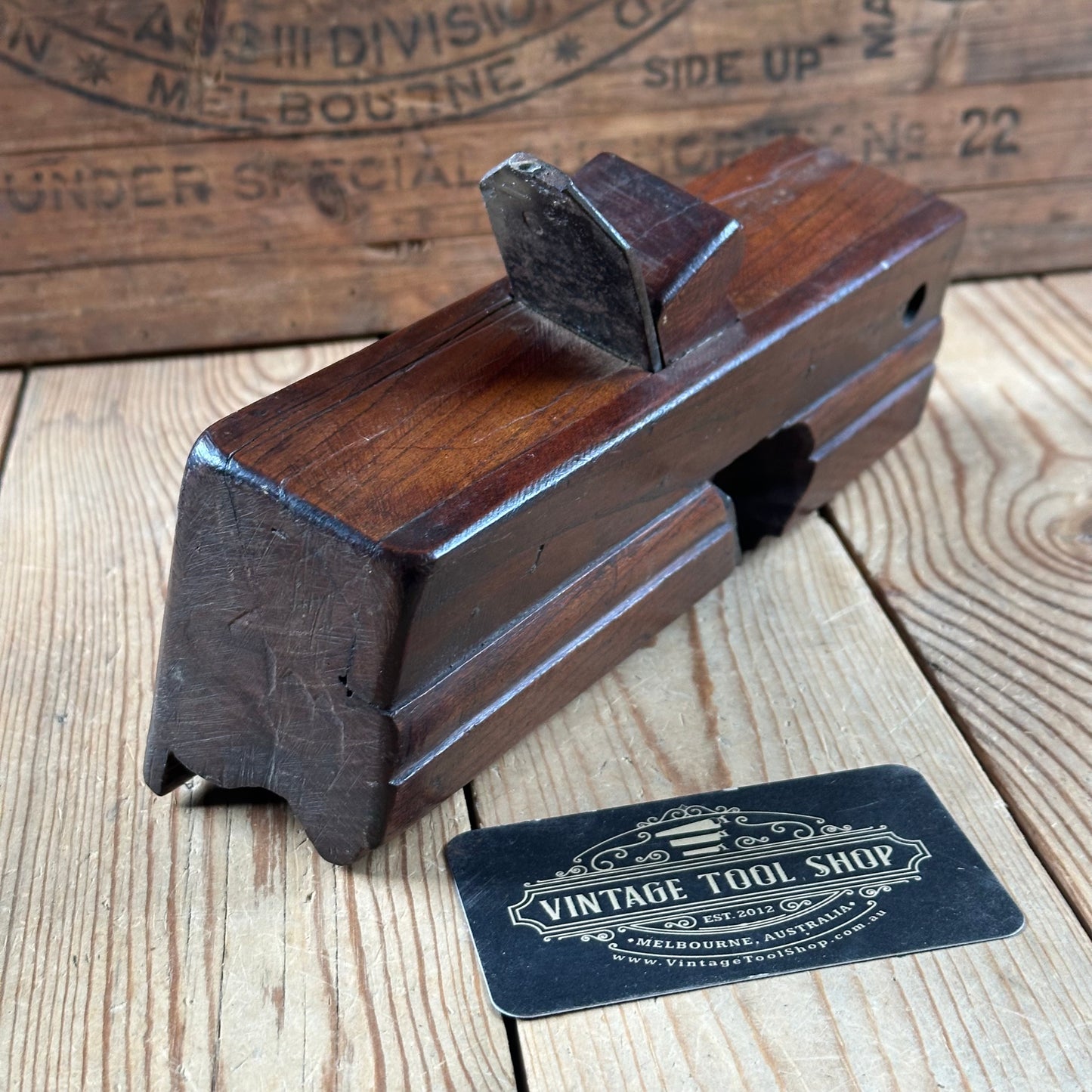 Y117 UNIQUE! Antique FRENCH Wooden MOULDING PLANE