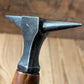 Y1301 CUTE! Antique small French JEWELLERS metalworking ANVIL on a wooden base