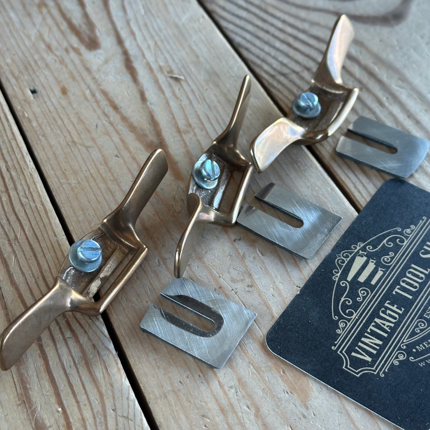 N900 Vintage set of 3 ALDON DETROIT BRONZE MINI SPOKESHAVES spoke shave