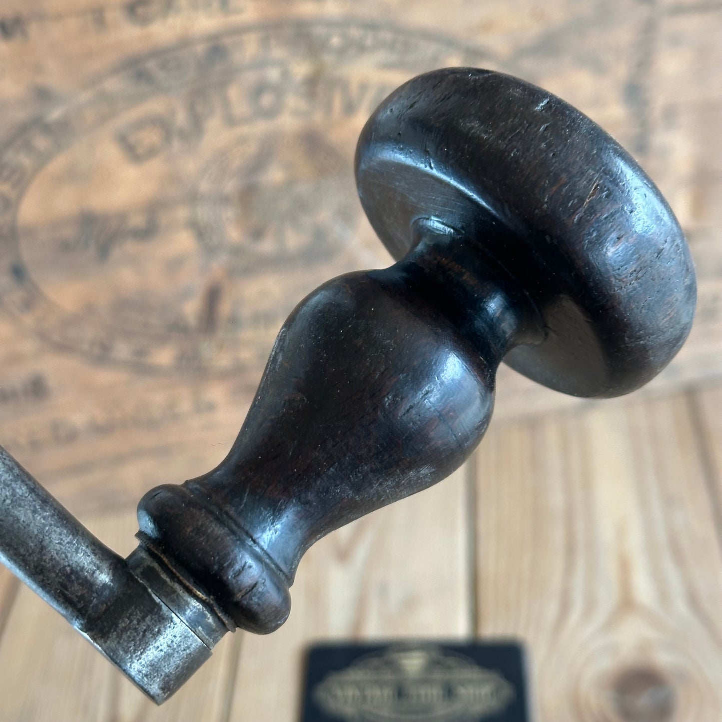 T9019 Antique FRENCH Early Style BRACE Ornate Handle Drill