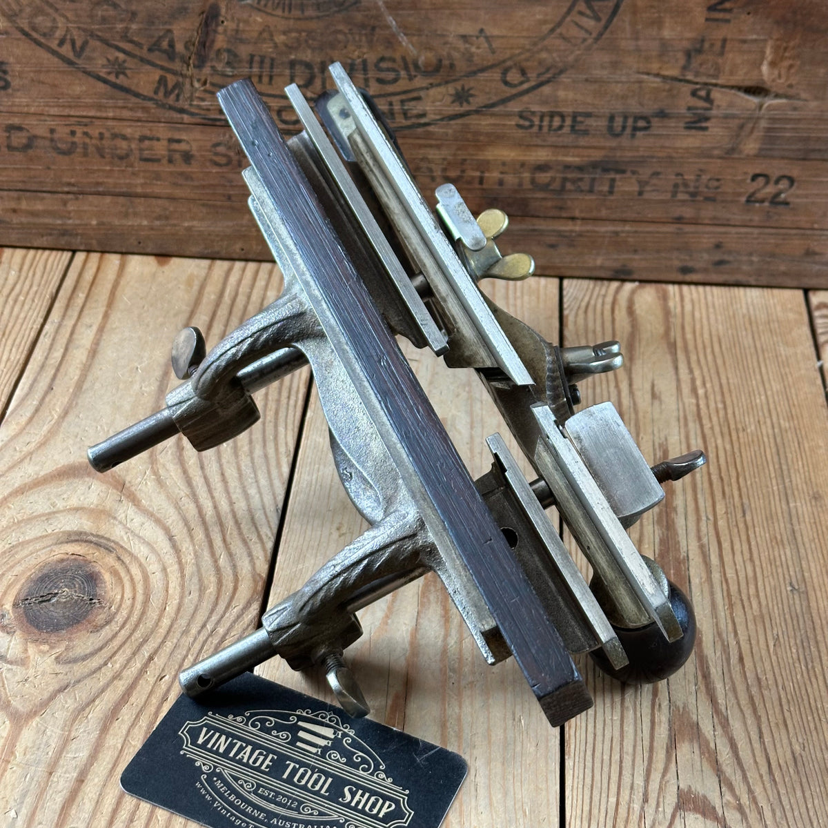 C6 COMPLETE! Antique STANLEY USA No.46 Combination PLANE with 10 cutters