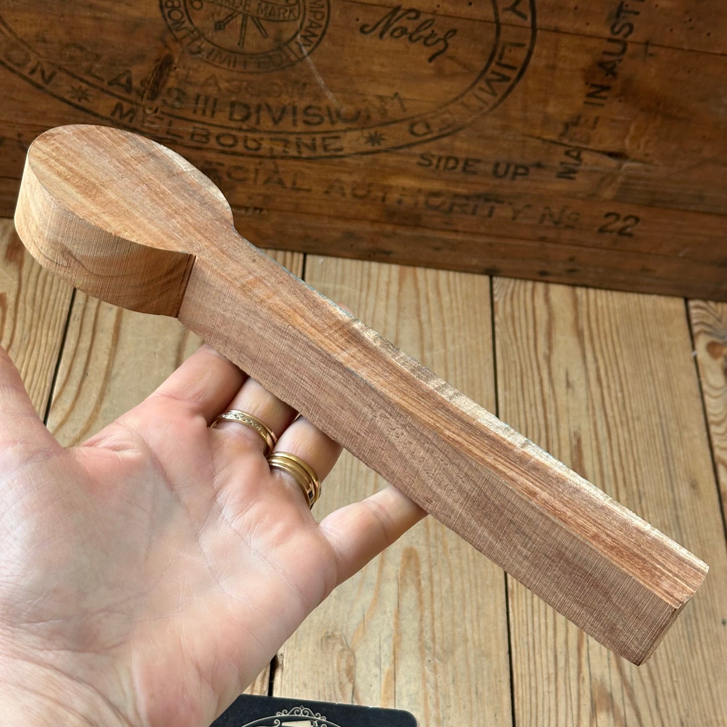 NEW! Challenge! 1x Tasmanian BLACKWOOD whittling SPOON carving BLANK