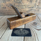 Y1502 OLD! Antique FRENCH smoothing PLANE with cool BALLOON shaped escapement