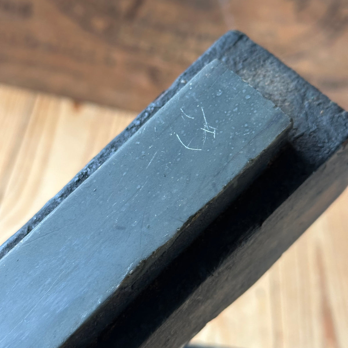 A400 CUTE! Vintage Welsh LLYN IDWAL SHARPENING STONE Mounted Natural Stone
