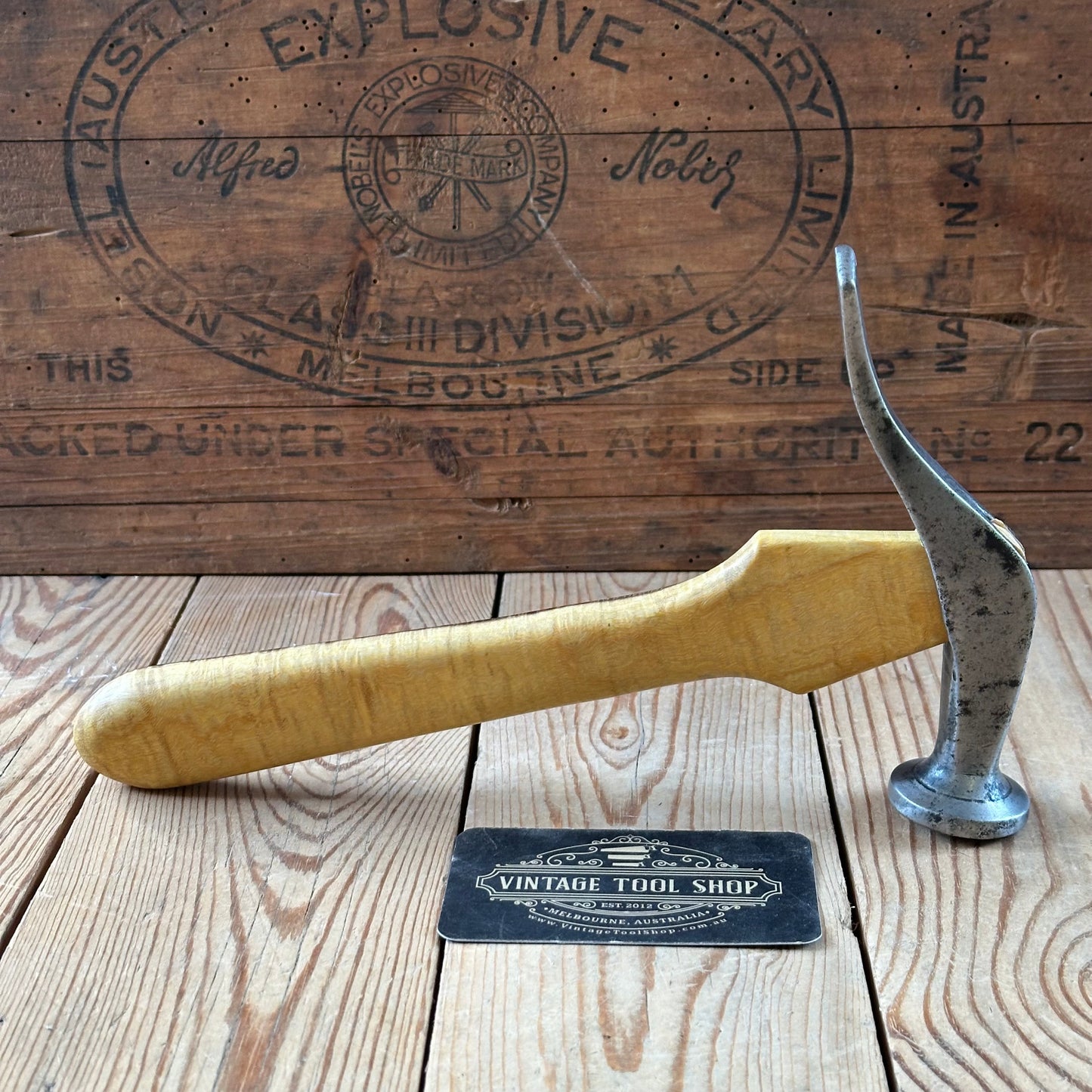 Y1954 Antique FRENCH Cobblers HAMMER Napoleons Hat with a custom GIDGEE  handle