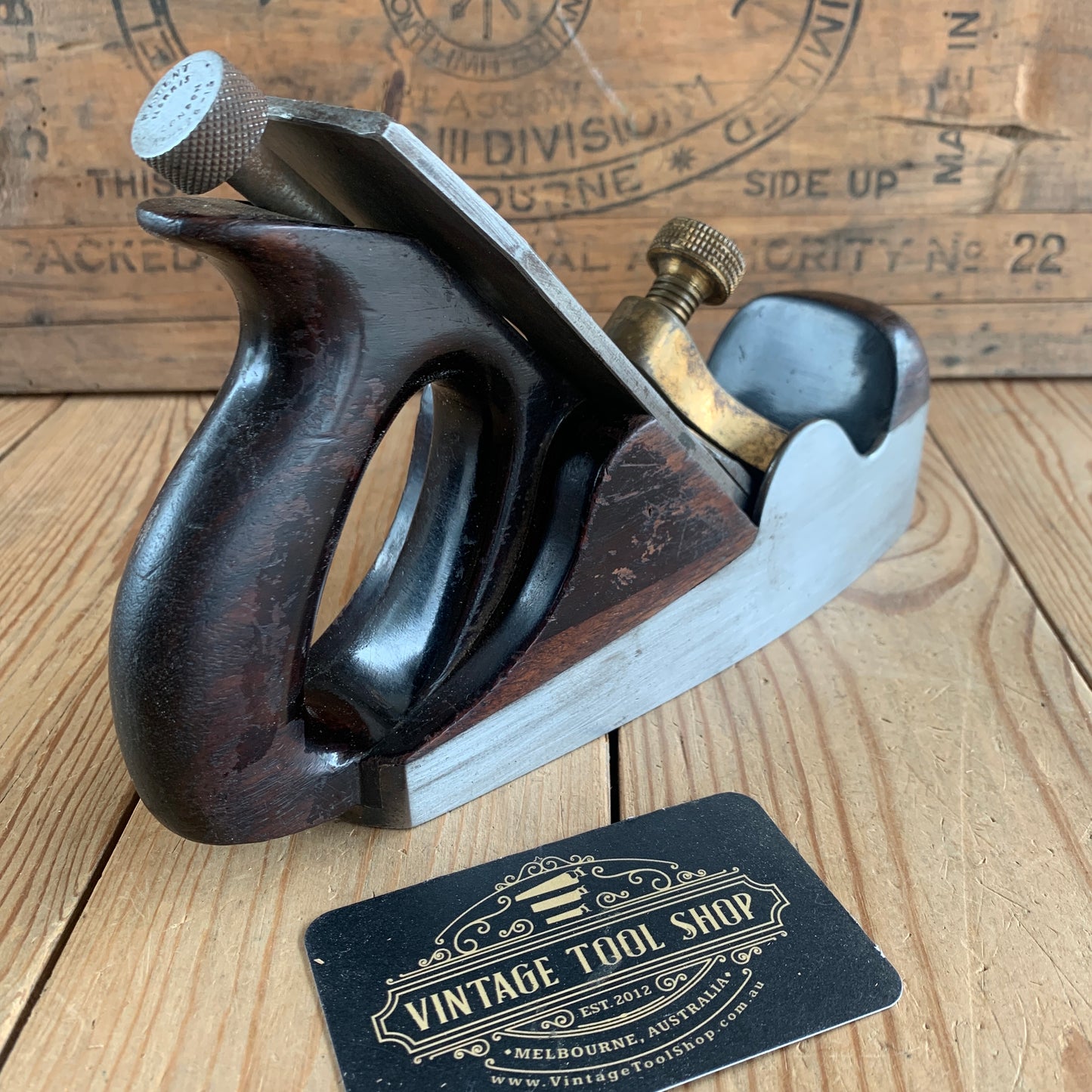 SOLD H550 Antique NORRIS London A5 Infill Smoothing PLANE IOB