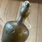 H2524 Vintage large brass TEARDROP PLUMB BOB