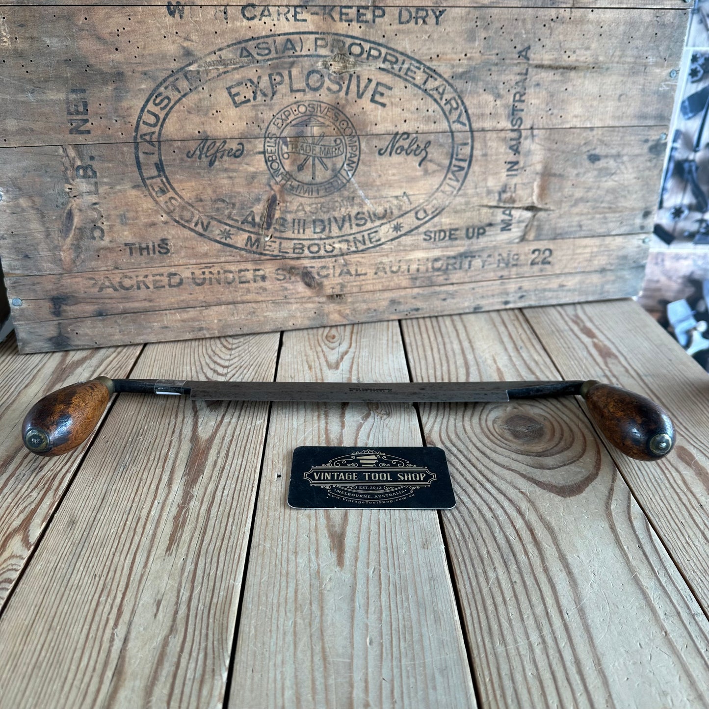 D2075 Vintage THOMAS IBBOTSON & Co 8” DRAWKNIFE draw knife