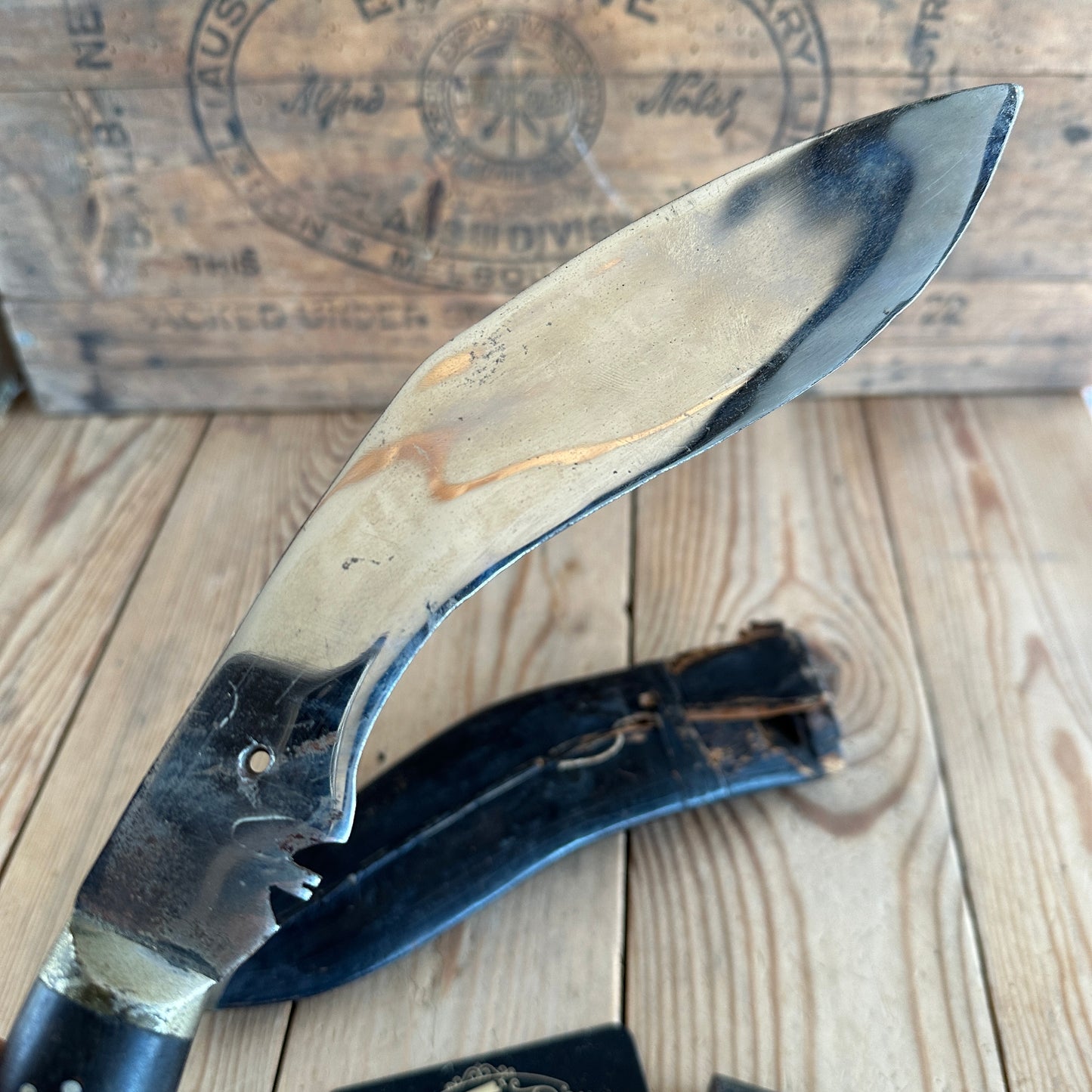 SOLD H1214 Vintage KHUKURI / Khukri Nepalese KNIFE SET