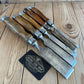 T10076 Vintage set of 5 x TITAN AUSTRALIA No:101 Registered Firmer CHISELS