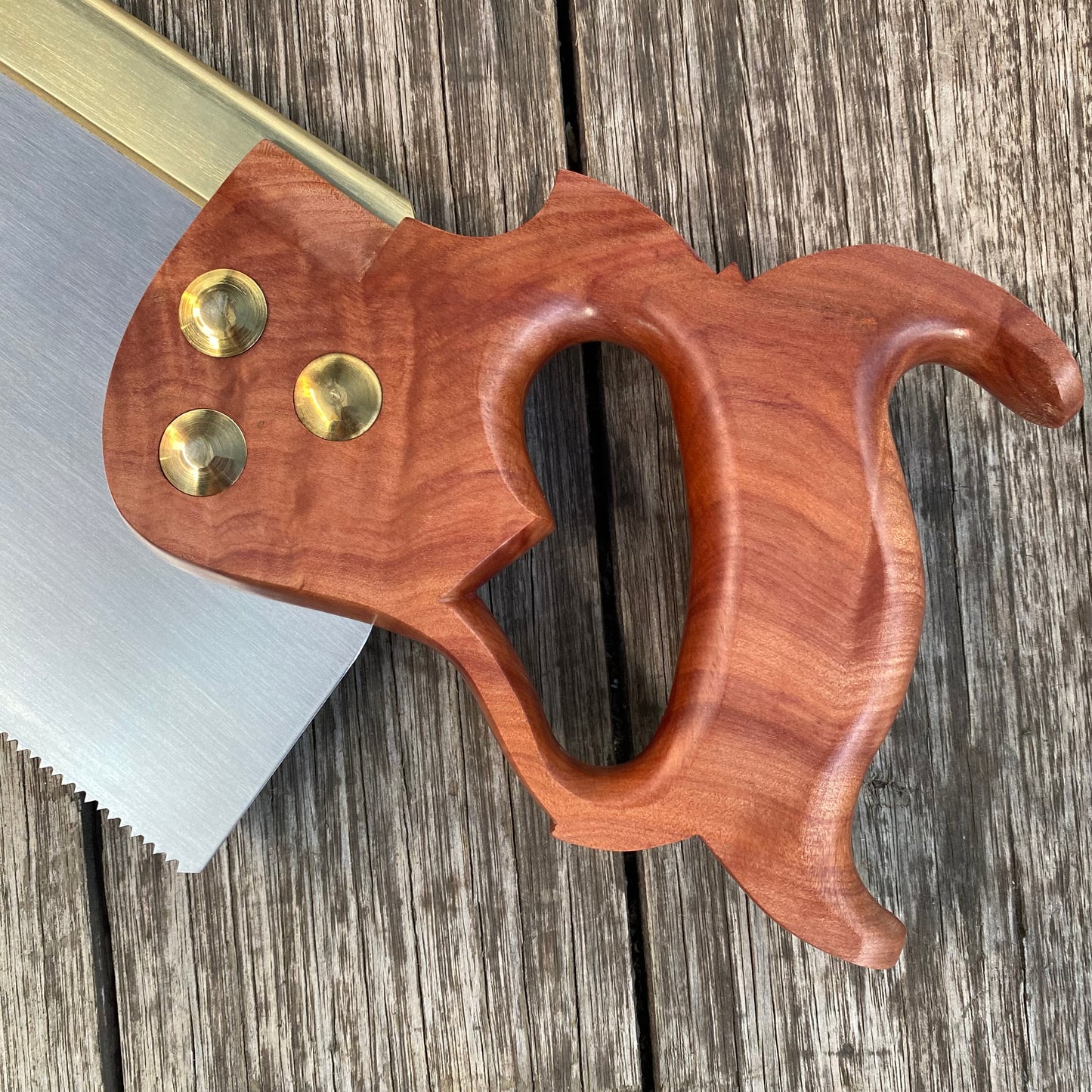 VHS191 HERITAGE SAWS Melbourne 14” KINGSTON 11ppi XCUT Carcass SAW with a Quilted TASMANIAN MYRTLE handle