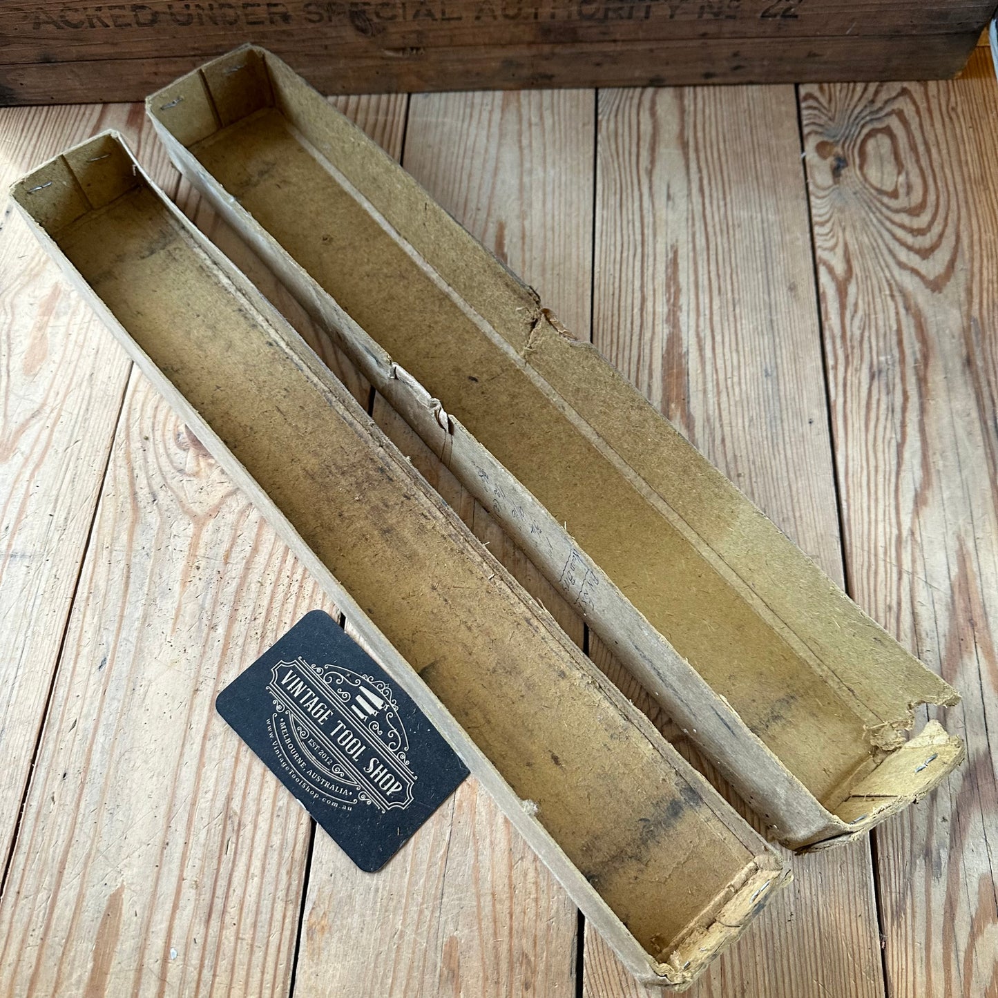 H2498 Vintage set of 6 x FORD PATTERN AUGER BITS IOB by MILLERS FALLS