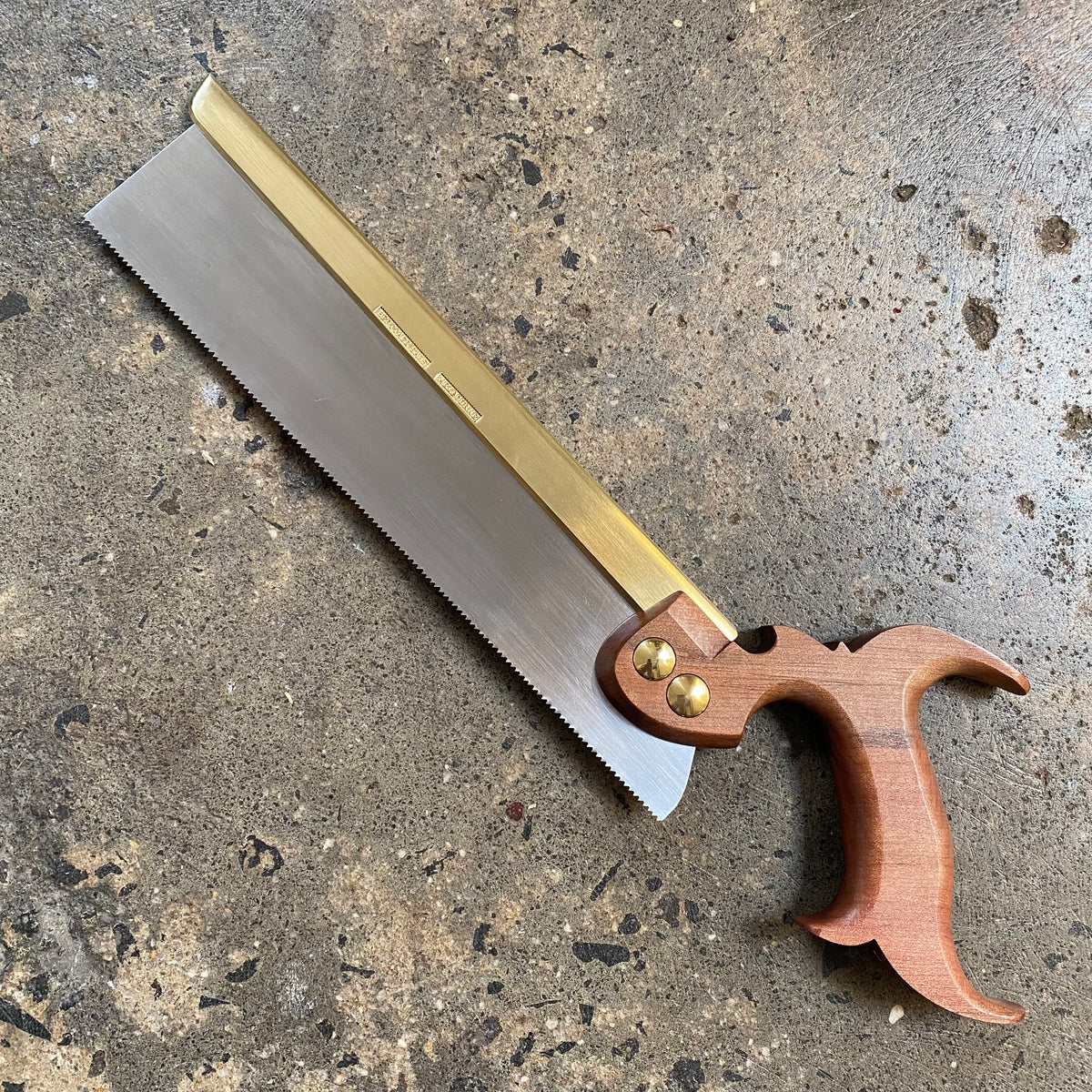 VHS12 HERITAGE SAWS Custom 10” CARLTON model 14ppi DOVETAIL SAW with SUNSET MYRTLE Handle