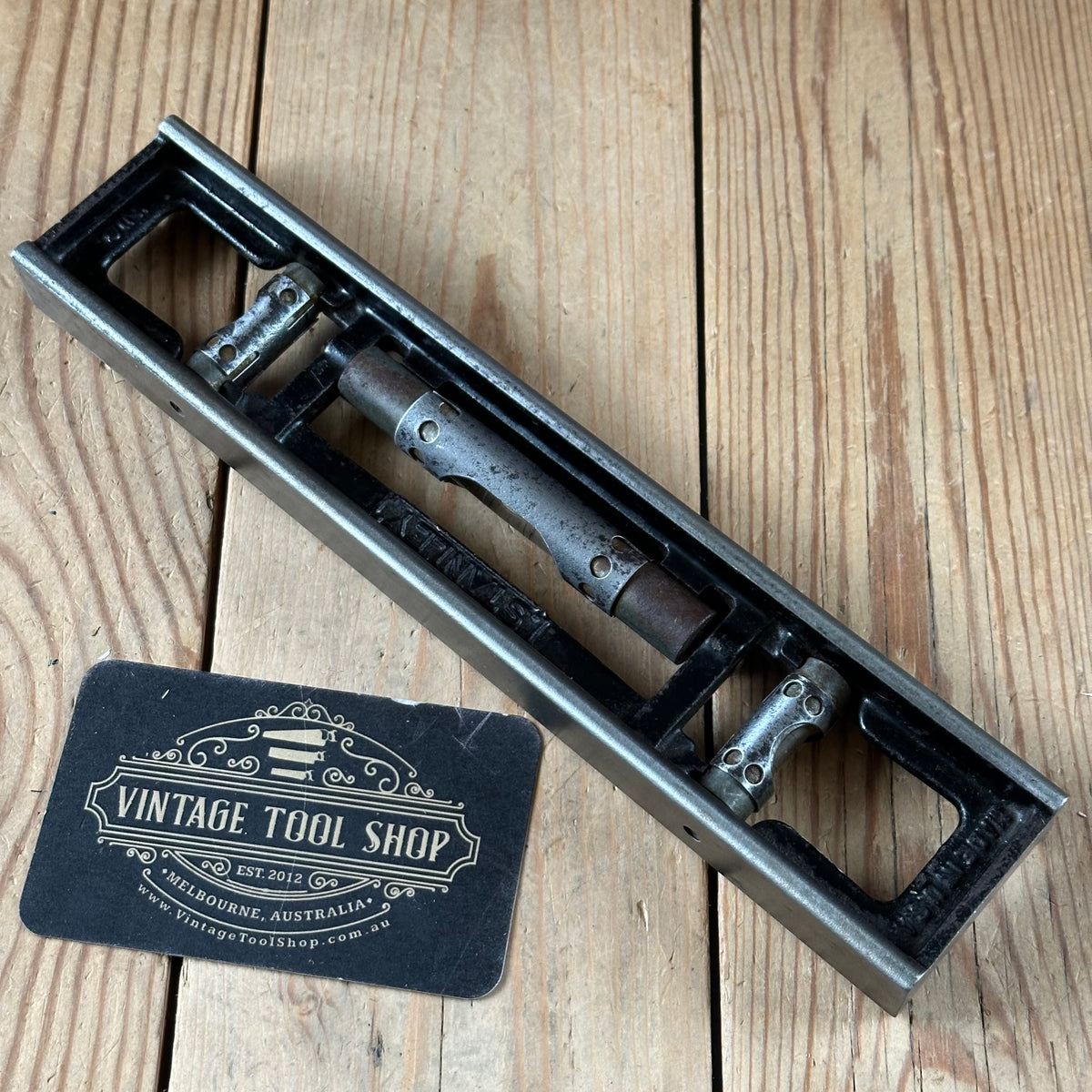 H2595 COOL! Vintage STANLEY No:36G 9” engineers METAL SPIRIT LEVEL