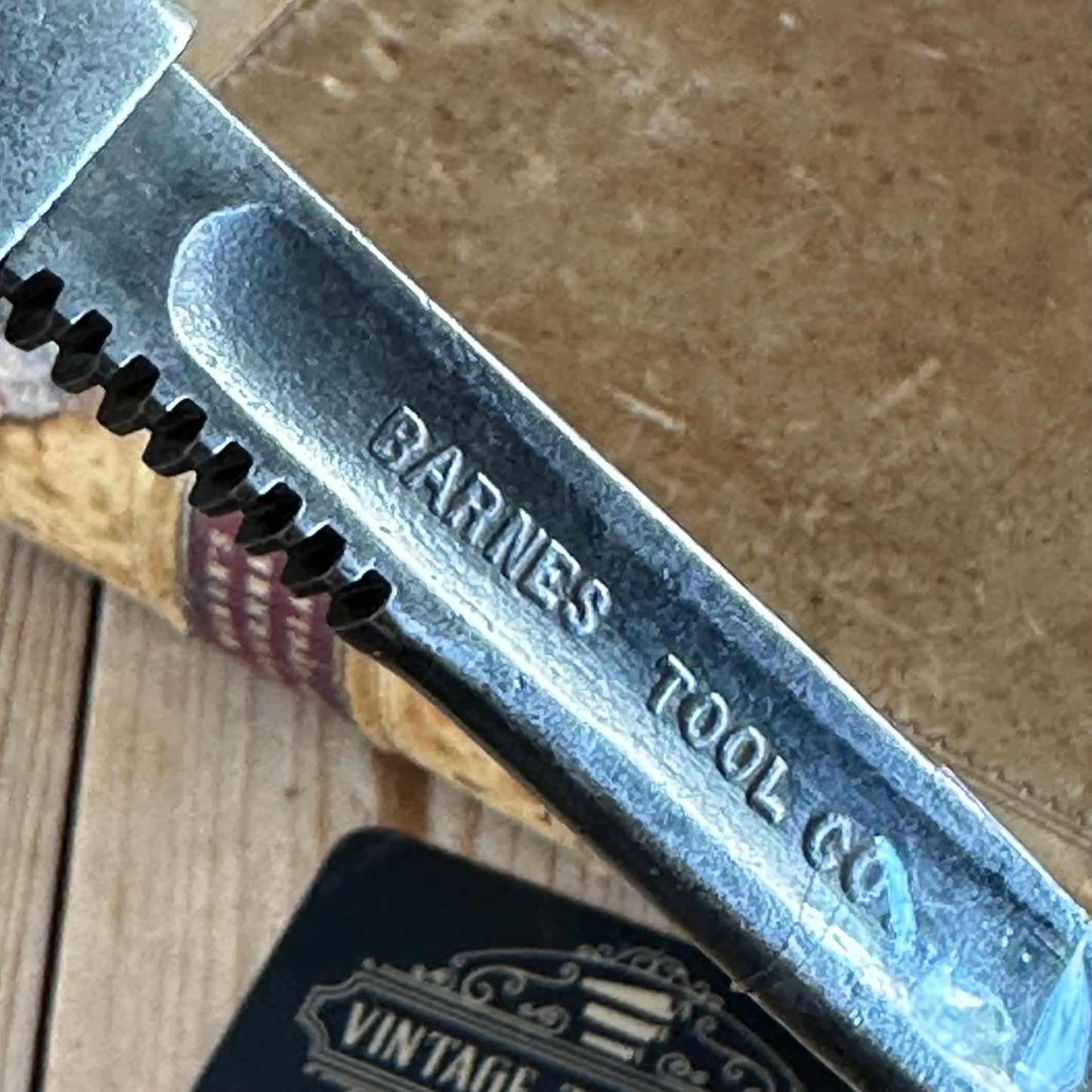 N1487 Vintage BARNES TOOL Co Small 5” WRENCH