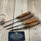 N1761 Vintage 4 x ADDIS Carving CHISEL Set curved v-gouge