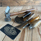 SOLD. H2240 Vintage set of 5 leather work TOOLS cobblers hammer awl knife 1/2 moon