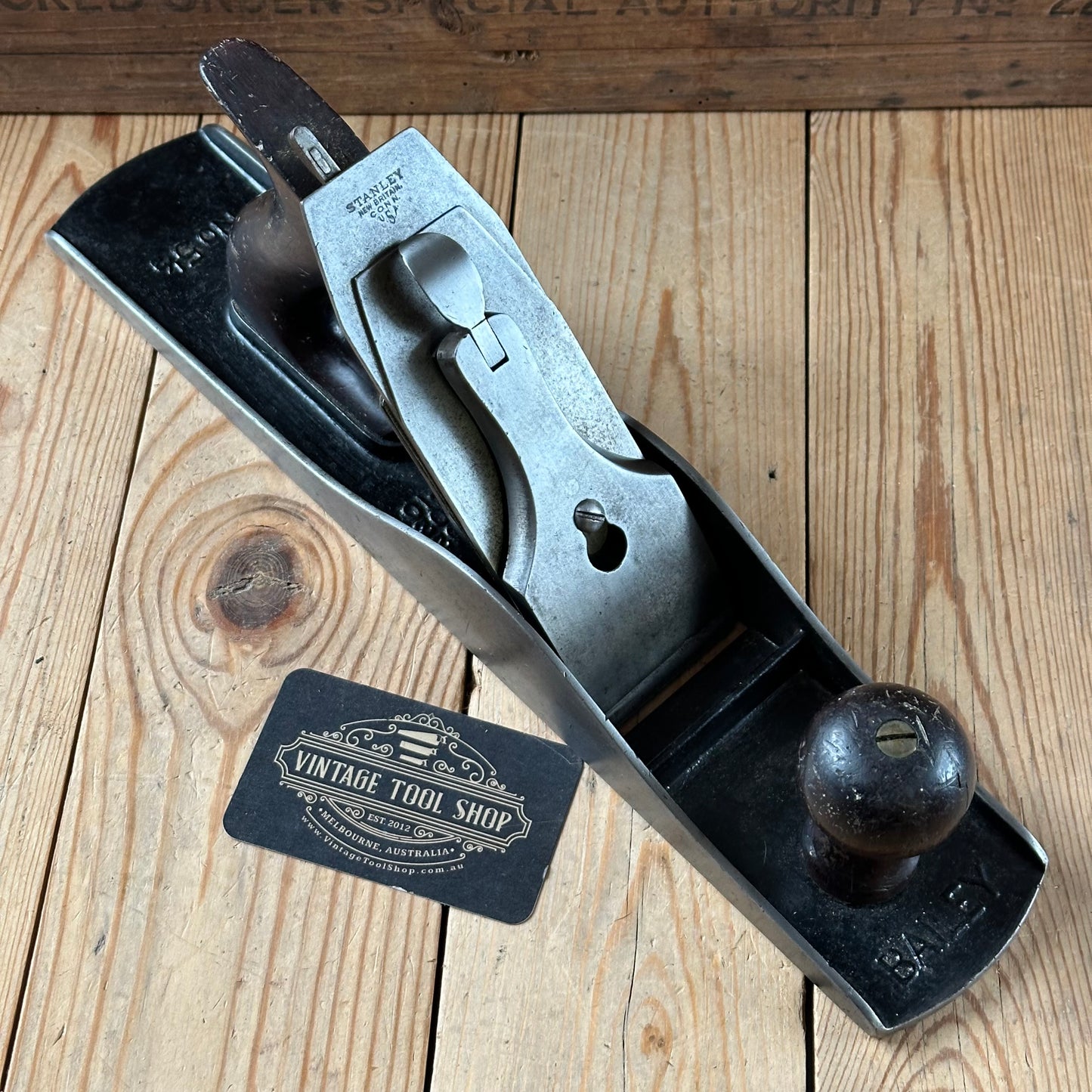 H2489 Vintage STANLEY USA Type 11 No.5 1/2 Corrugated PLANE with Rosewood handles