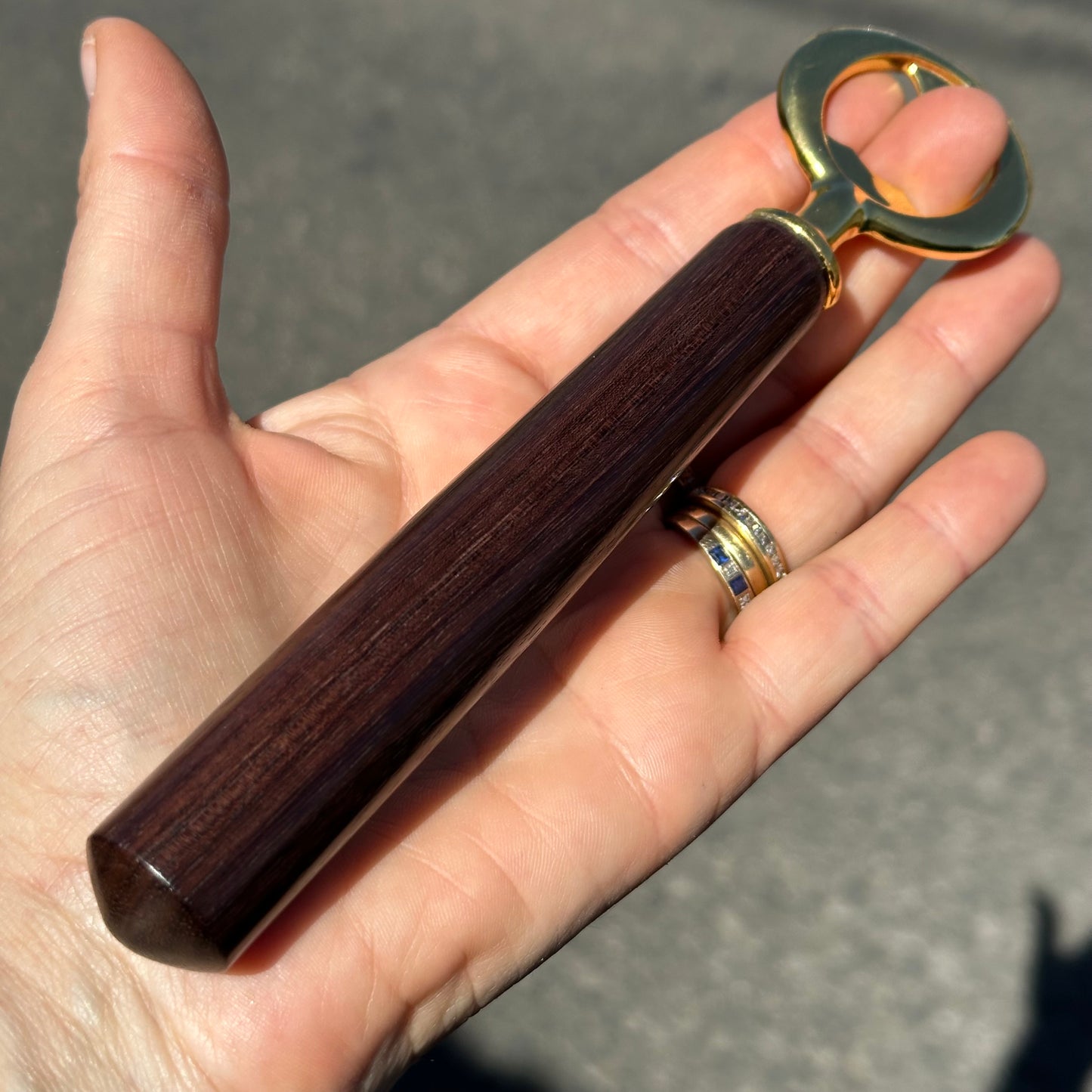 VTS13 NEW! Melbourne made Indian ROSEWOOD wooden handle BOTTLE OPENER