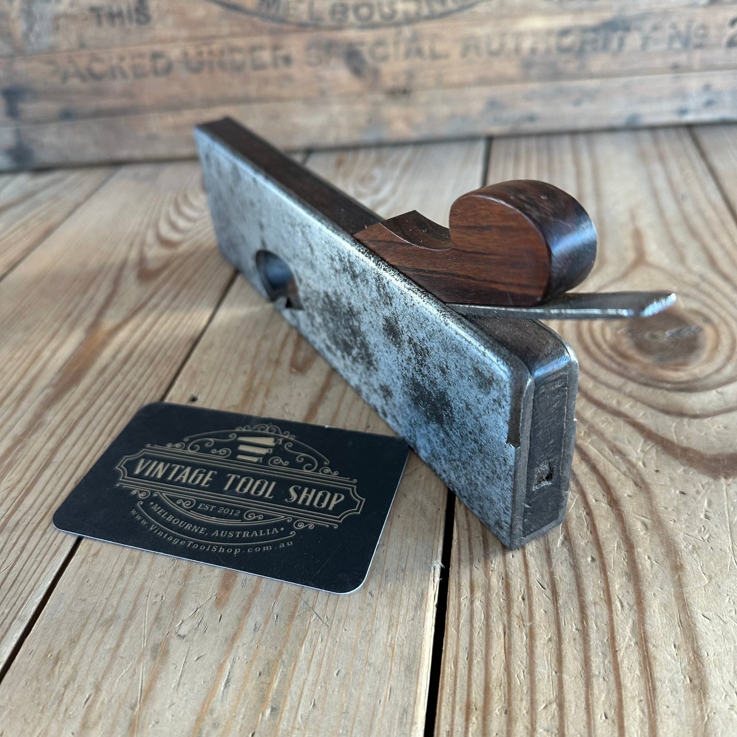 N1922 Antique Iron & ROSEWOOD INFILL 3/4” 18mm Shoulder PLANE by MATHIESON