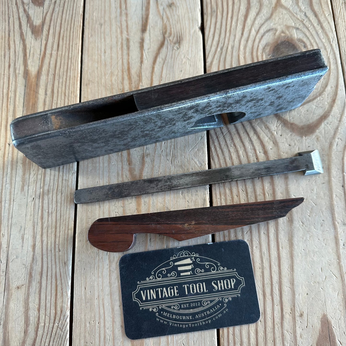 N1922 Antique Iron & ROSEWOOD INFILL 3/4” 18mm Shoulder PLANE by MATHIESON