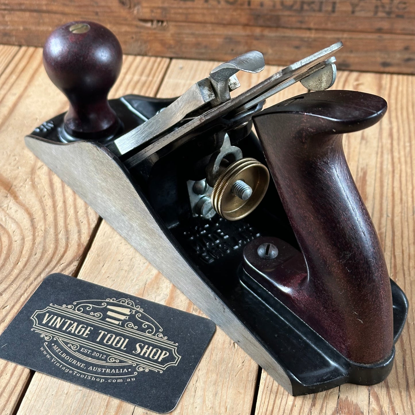 N1822 TIDY! Vintage STANLEY England No.4 1/2 smoothing PLANE