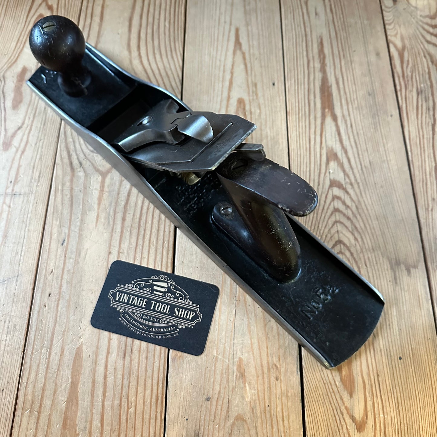 H2489 Vintage STANLEY USA Type 11 No.5 1/2 Corrugated PLANE with Rosewood handles