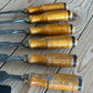 H2361 Vintage set of 6 x E.A. BERG Sweden wooden handled BEVEL CHISELS