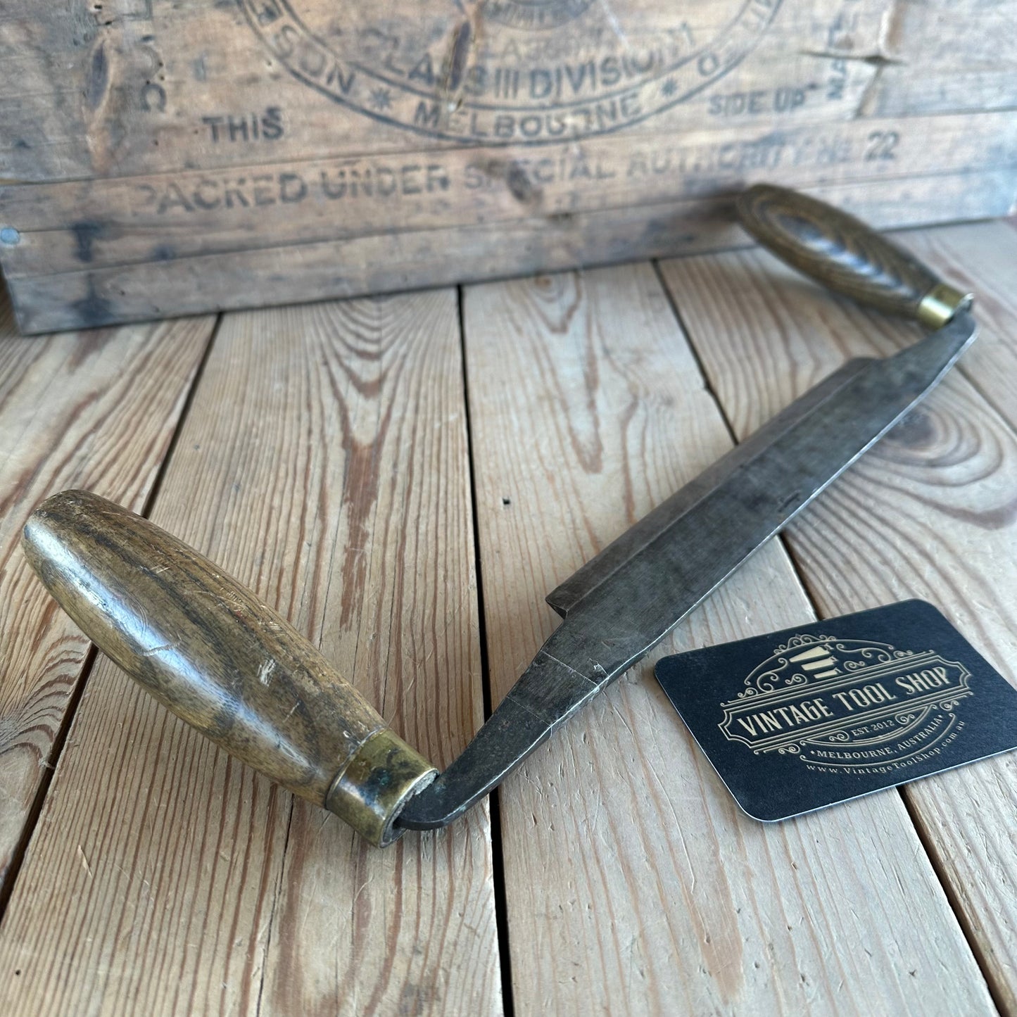 D2038 Vintage 8”MARPLES DRAWKNIFE Wood Shaving draw knife