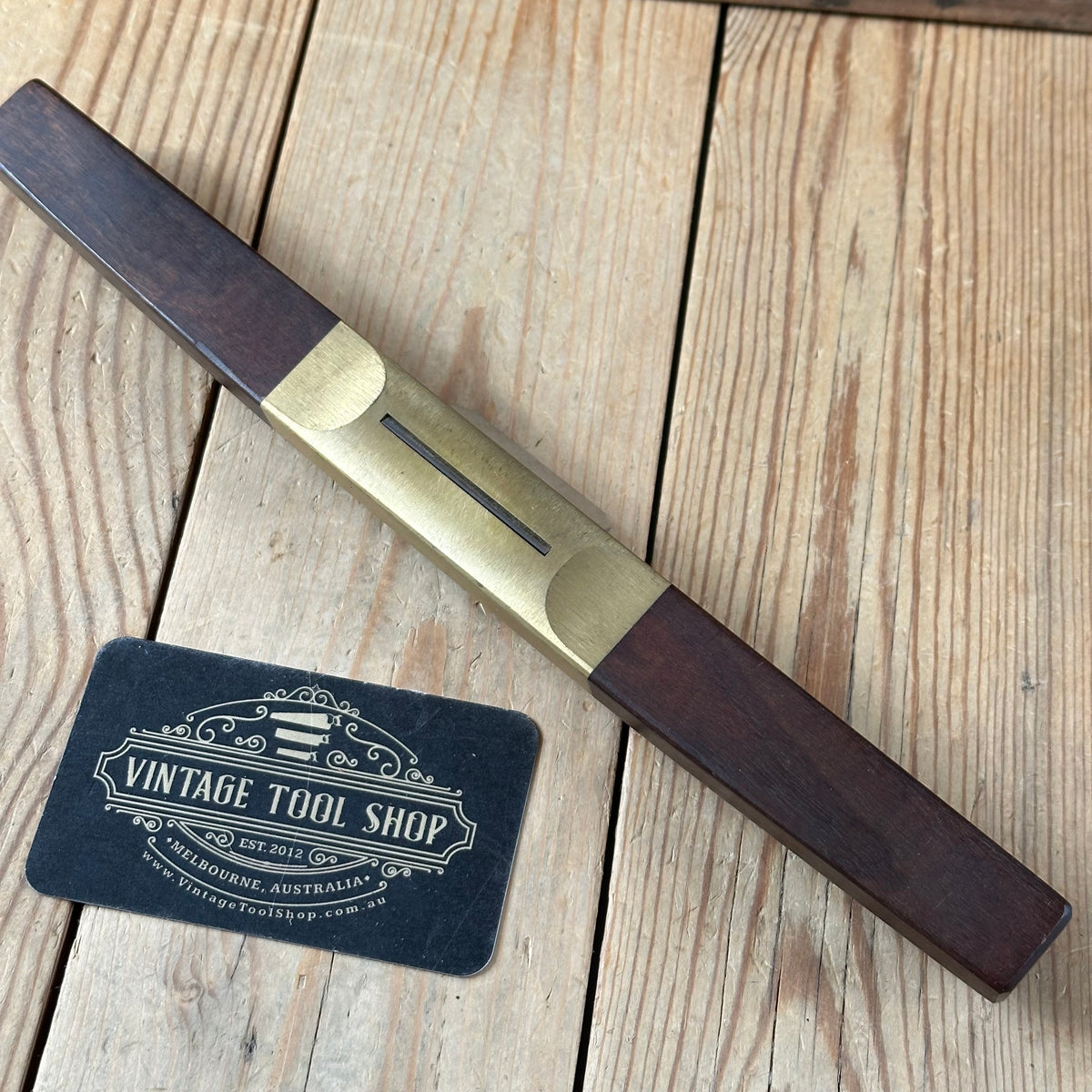 C3 CLEAN! Contemporary Australian HNT GORDON Gidgee CURVED BASE SPOKESHAVE IOB
