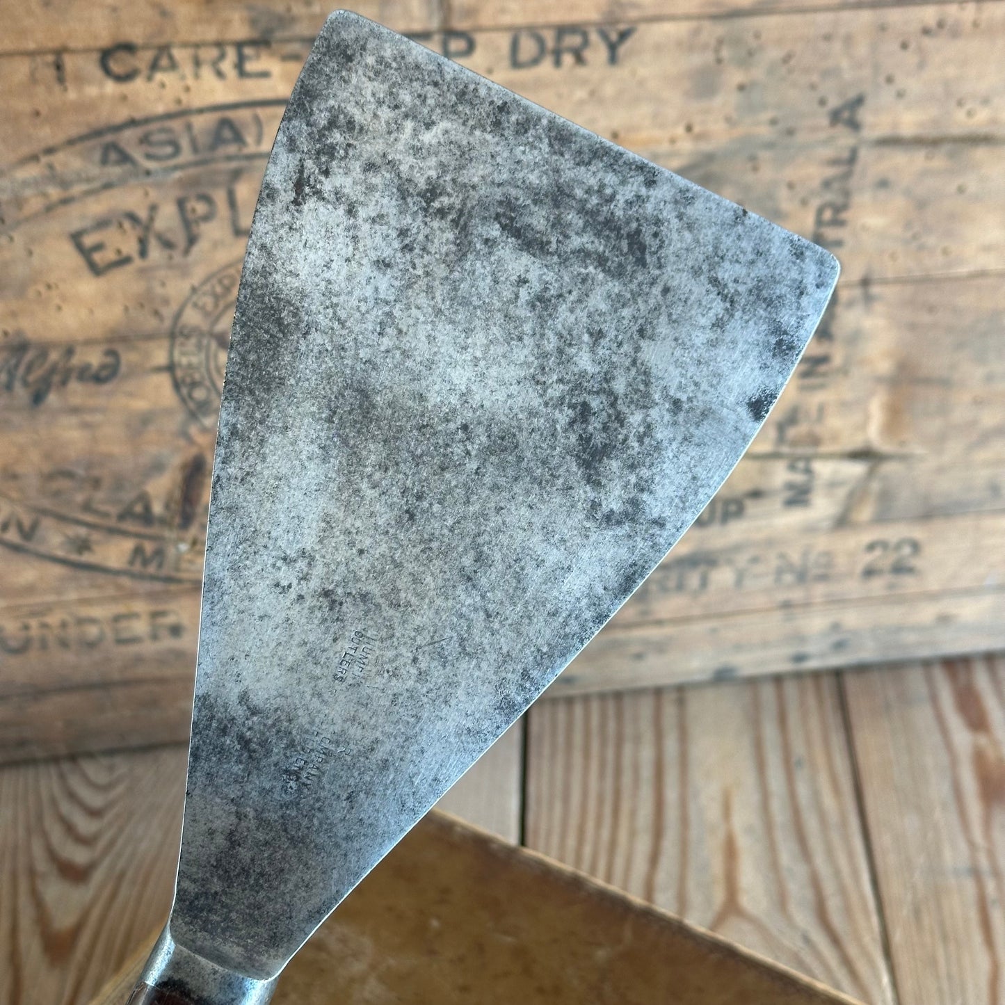 N842 LARGE! Vintage W.R.HUMPHREYS & Co SHEFFIELD spring steel SPATULA with Rosewood handle