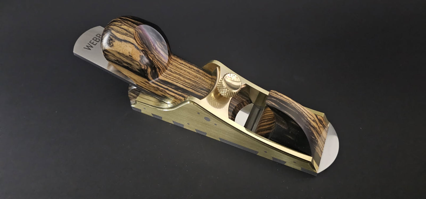 INCREDIBLE! Contemporary PETER WEBB Melbourne IRISH PATTERN Low Angle INFILL PLANE in Stunning BLACK & WHITE EBONY