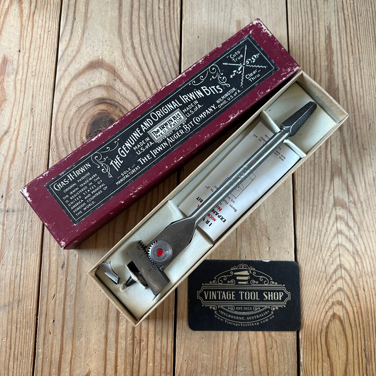 SOLD. N1836 NEW OLD STOCK! Vintage IRWIN USA No.22 expansive DRILL BIT IOB