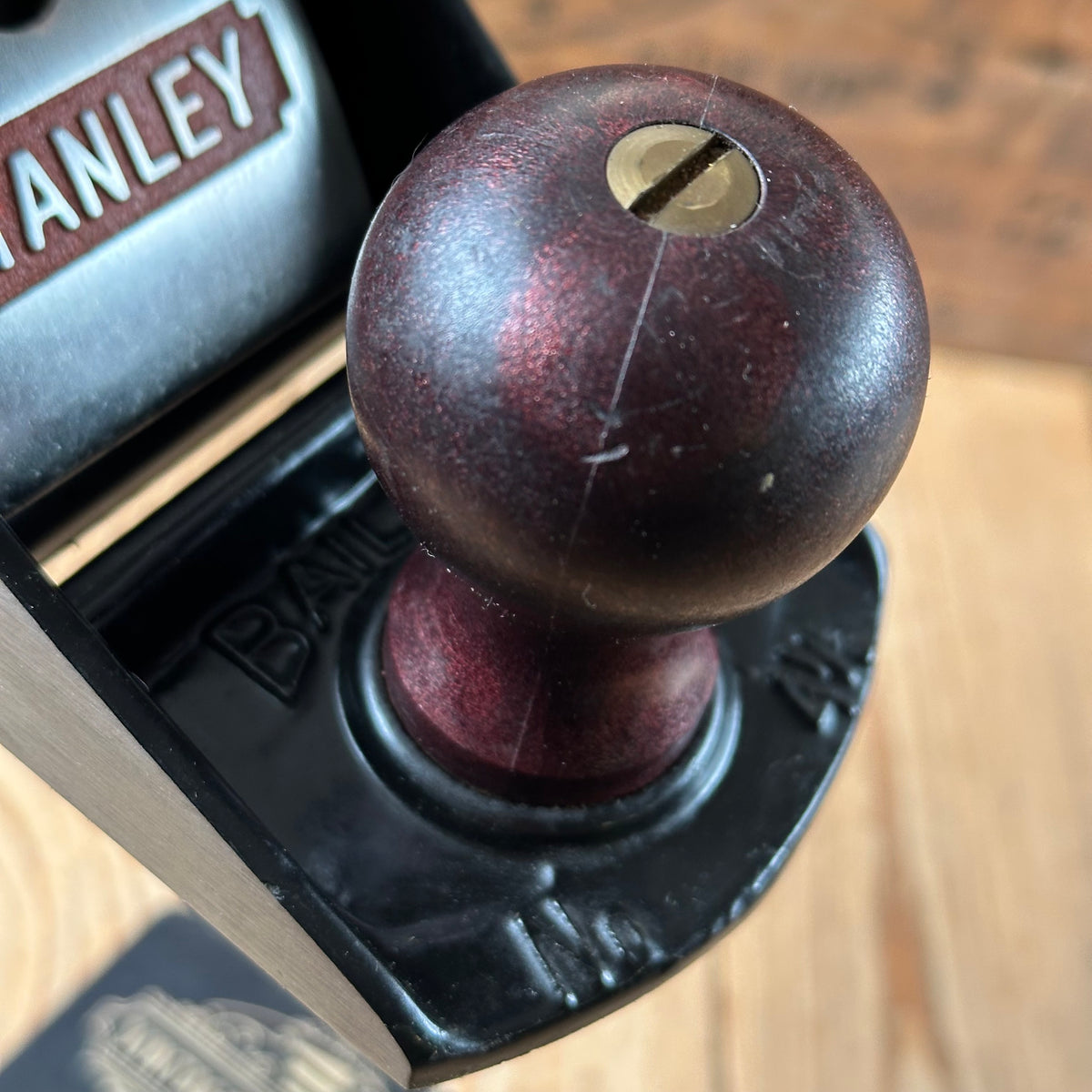 N1822 TIDY! Vintage STANLEY England No.4 1/2 smoothing PLANE