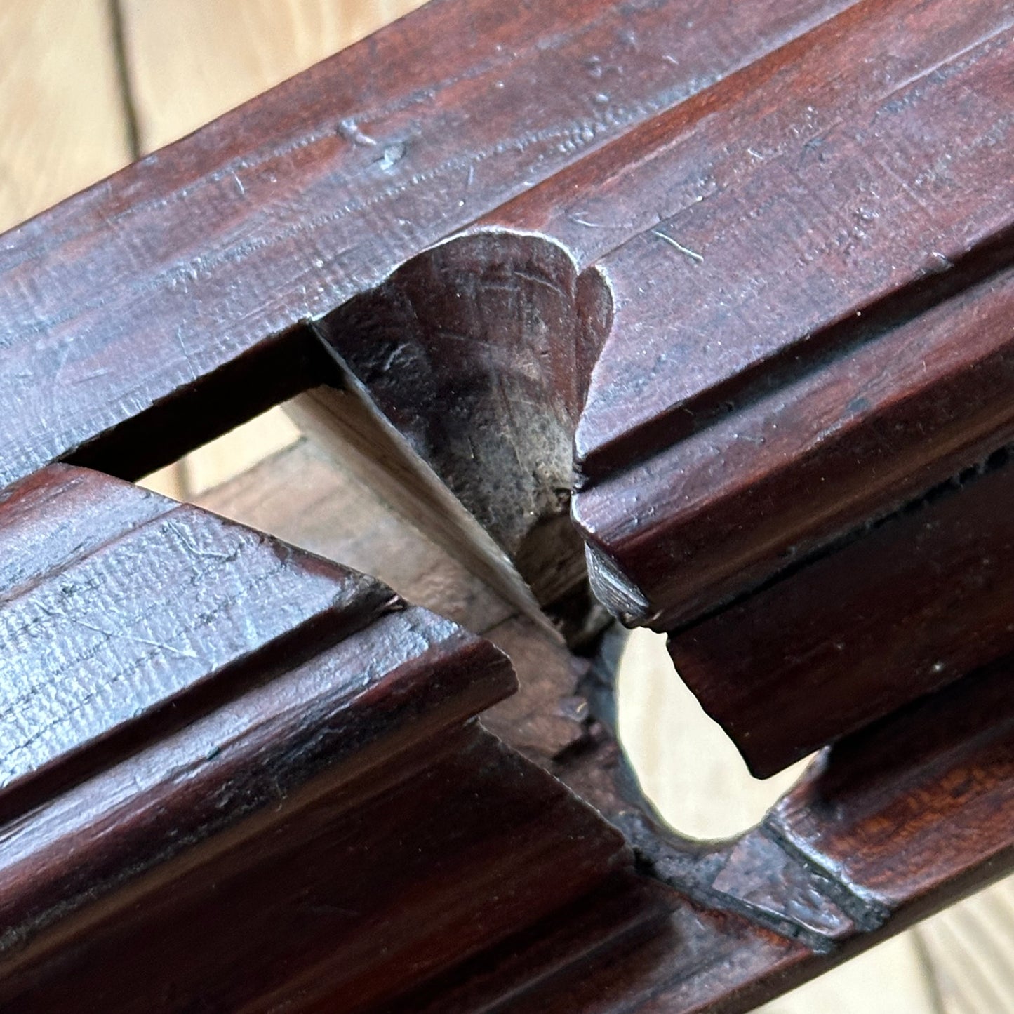 Y117 UNIQUE! Antique FRENCH Wooden MOULDING PLANE