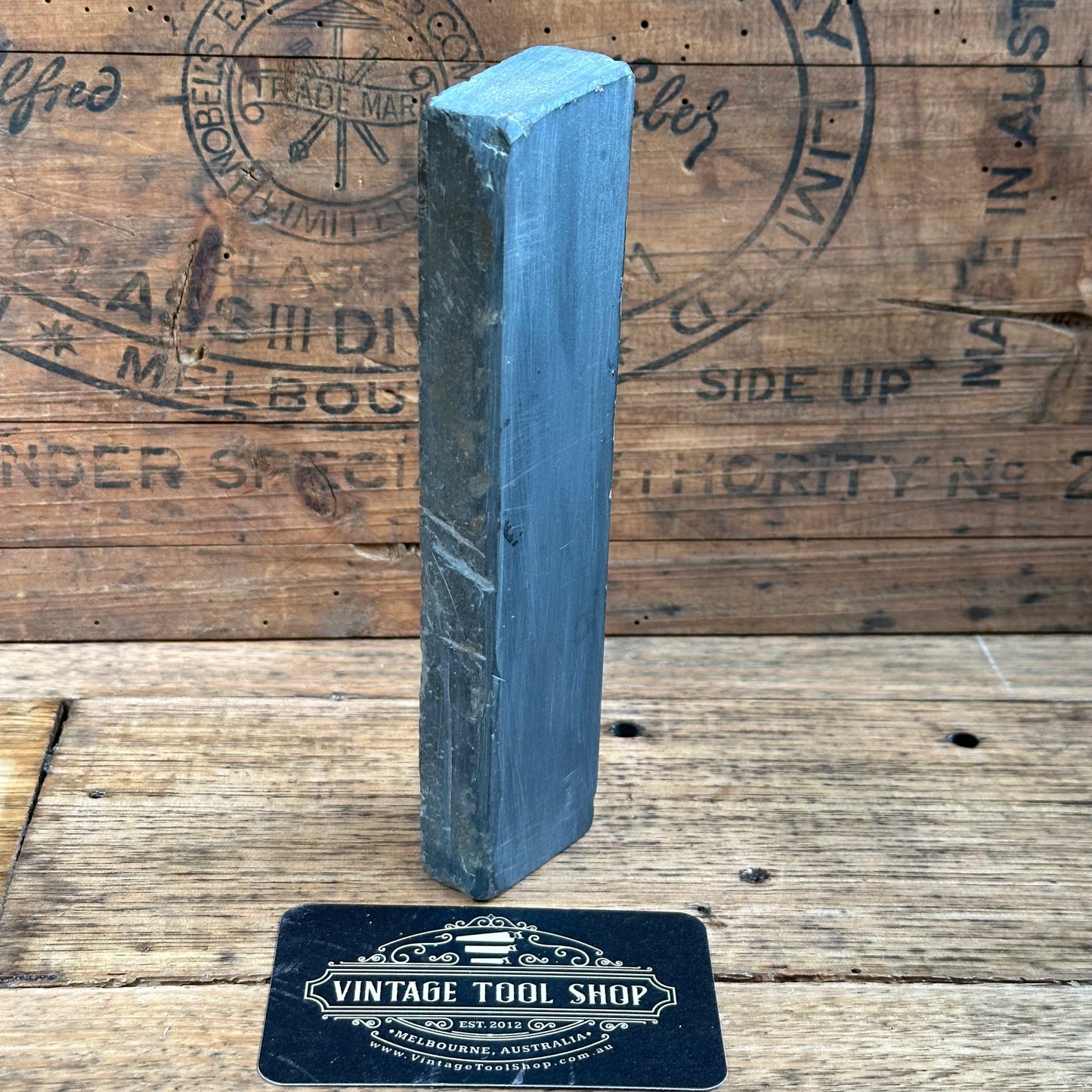 A386 Vintage SCOTTISH Blue Water of Ayr Razor BARBER HONE sharpening stone waterstone