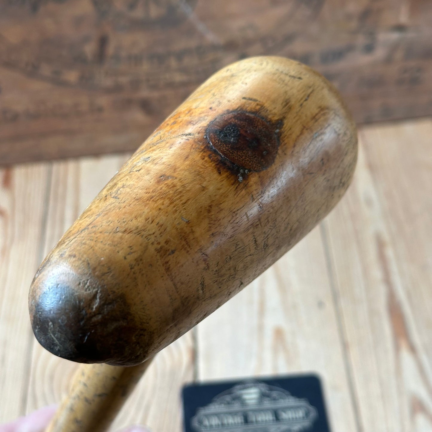 H2452 Vintage LIGNUM Lead BOSSING MALLET plumbers mallet