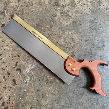 VHS197 HERITAGE SAWS Custom 12” BRUNSWICK model 13ppi CARCASS SAW with TASMANIAN MYRTLE Handle