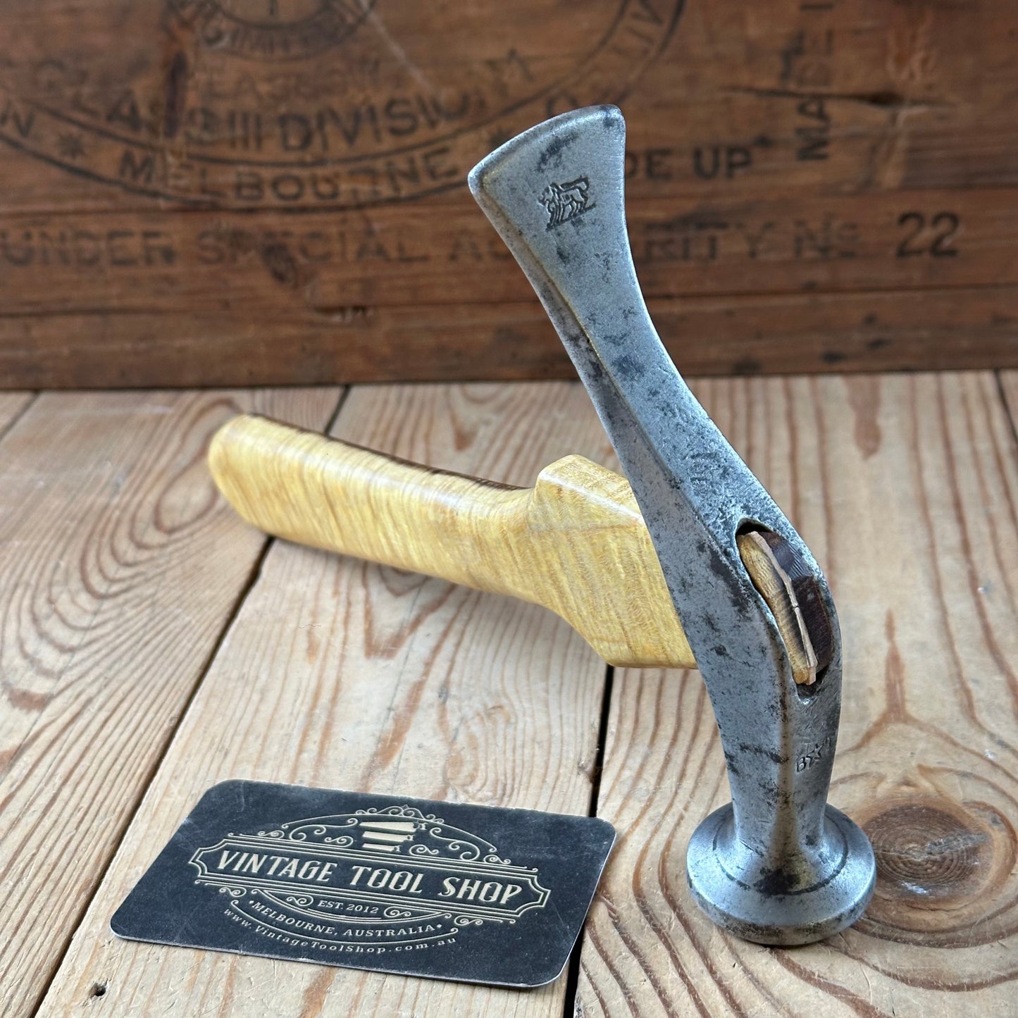 Y1954 Antique FRENCH Cobblers HAMMER Napoleons Hat with a custom GIDGEE  handle