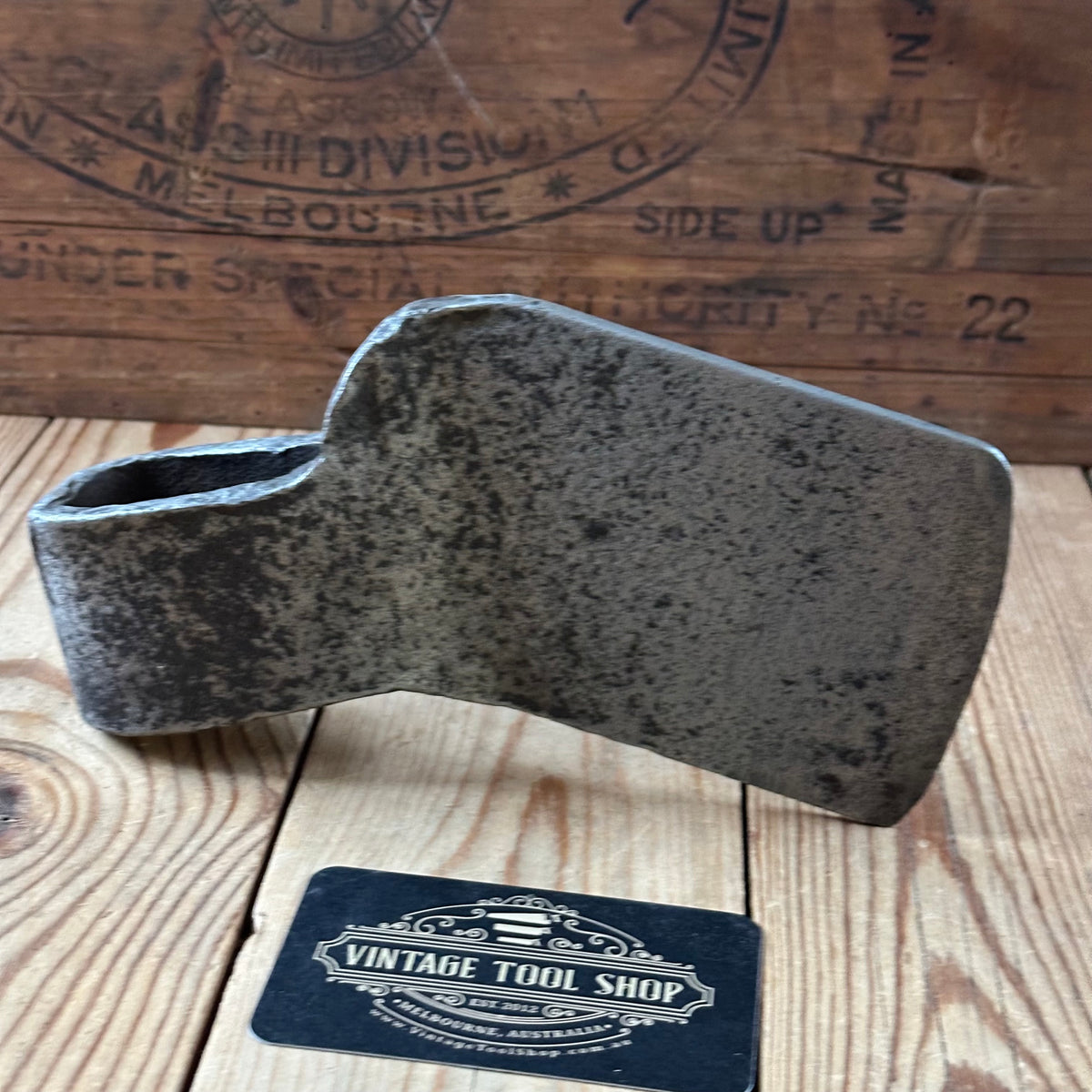 Y237 COOL! Antique French pattern MINERS axe head